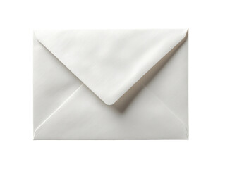 Blank white envelope, closed and facing front