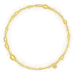 Wall Mural - png golden circle frame background decoration shimmer.