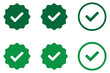 © TRENDING VECTOR ART3 - check box icon with correct, accept checkmark icons green tick box, check list circle frame - checkbox symbol sign. check mark box square frame. Green check mark icon in a box.
