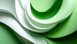 © Focus  - Green and white low-poly geometric pattern with 3D triangular facets.