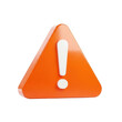 © Image stock - Orange warning triangle with exclamation mark isolated on transparent background
