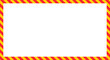 © Hasan_Sumon - Red and yellow diagonal striped warning background used for safety signage, hazard prevention, industrial caution design, emergency alert notice, and construction zone pattern concepts