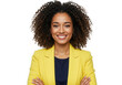© Songpong - Ai generated image of young woman in yellow blazer isolated on transparent background