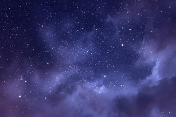 Wall Mural - Stunning display of countless stars illuminating a dark night sky over a tranquil landscape