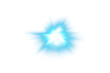 © Orange Sky - Sun Energy Flash. Vibrant Blue Light Burst Effect for Abstract and Magical Designs