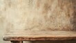 © Being Imaginative - Rustic wooden table against textured backdrop for product photography and food presentation scene setting