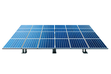 Solar panel array isolated on transparent background
