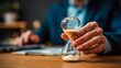 © FS - Hourglass in hand, a visual reminder of time passing, highlighting deadlines and time management.