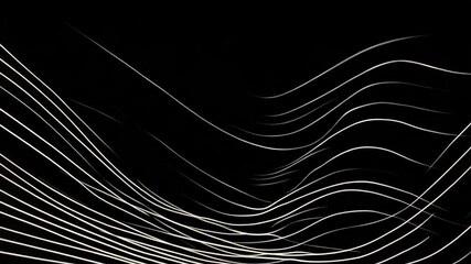 Wall Mural - abstract flowing white lines on transparent background, modern design