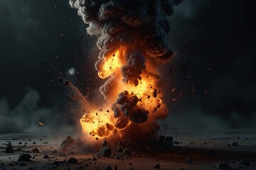 Wall Mural - fire in the forest