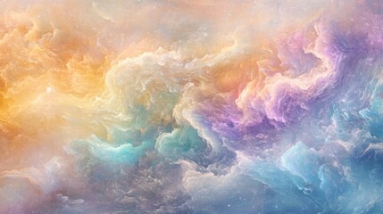 Wall Mural - Pastel Dreamy Cloud Texture
