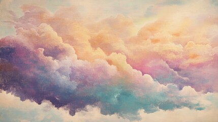 Wall Mural - Pastel Dreamy Cloud Texture
