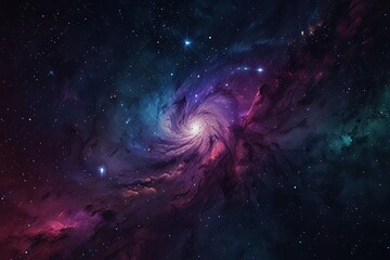 Wall Mural - space background with stars