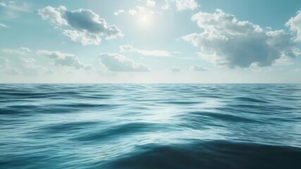 Wall Mural - a serene lake scene with clouds in the background