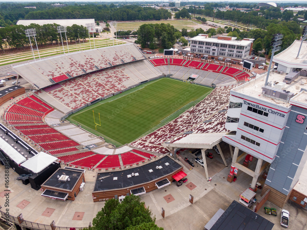 Stock-Foto „Raleigh, NC, USA - August 20, 2025: Daytime Drone Images of ...