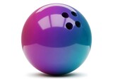 Vibrant Bowling ball in artistic and colorful theme with blue and purple colors for bowling and entertainment. 