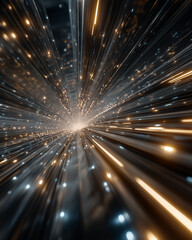Wall Mural - abstract light tunnel: explore an intricate, dynamic light tunnel where light and form converge, pro