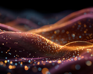 Wall Mural - abstract data stream: a mesmerizing visualization of abstract data streams, shimmering with light an