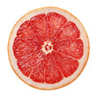 © alfa - A juicy grapefruit slice on black background
