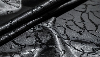Dark fabric with intricate pattern