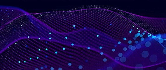 Wall Mural - anamorphic video abstract futuristic wavy particle background. perfect for backgrounds, technology-r
