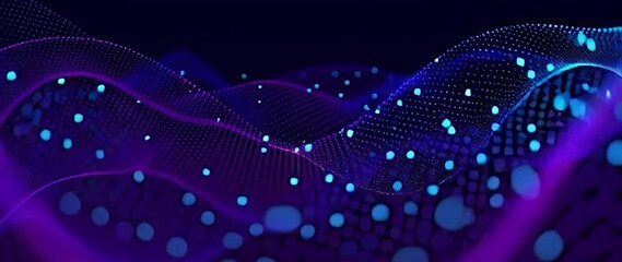 Wall Mural - anamorphic video abstract futuristic wavy particle background. perfect for backgrounds, technology-r