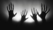 © Whale Studio - scary halloween background,Terrifying hand silhouette,Shadow overlay effect for halloween background with Terrifying scary hands with long nails,Creepy monster claw,Zombie Hand Rising Out Of A Graveya