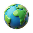 © PNG STOCK - 3d stylized earth globe isolated on transparent background