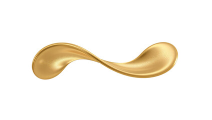 Wall Mural - luxurious golden fluid in elegant flow, isolated and suspended in perfect equilibrium