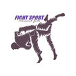 © ESP Studio - Judo Fighter logo design vector. Silhouette Judo Fighter Template Illustration