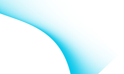 Wall Mural - Abstract Curved Light Blue Shape Gradient Element on Transparent Background