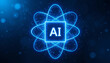© Sharmin Akhter - Digital Artificial Intelligence Atom Concept in Glowing Blue