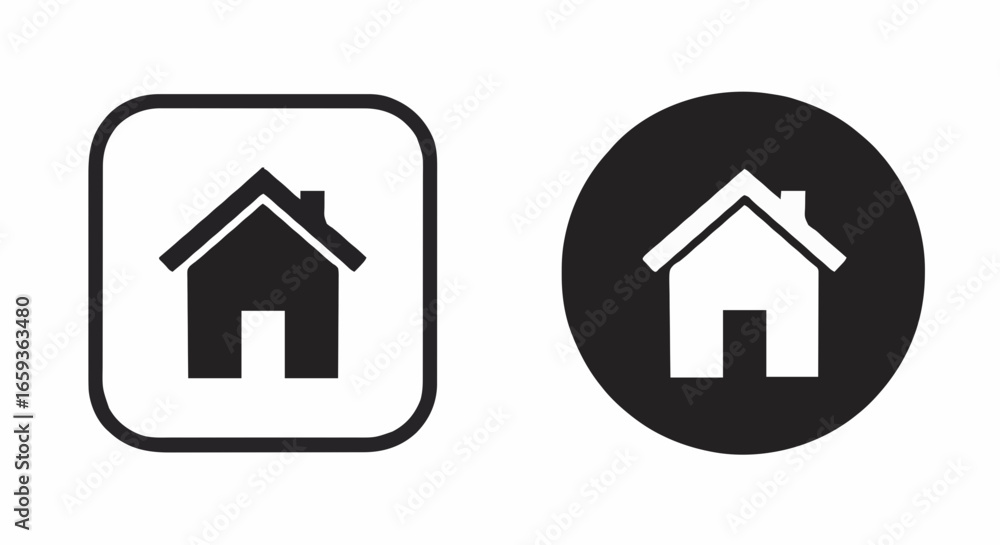 Icon vector home, logo home screen app Stock Vector | Adobe Stock