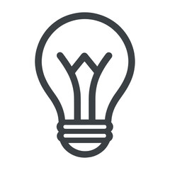 Wall Mural - simple light bulb icon innovation lightbulb outline vector