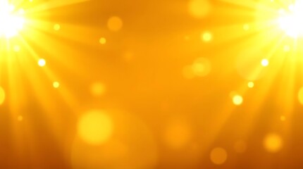 Bright holiday yellowy lights create a golden bokeh effect against a shiny defocused background.