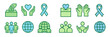© Антон Сальников - Charity and Support Flat Icon Set, Minimalist flat design
