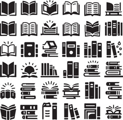 Computer school advertisement banner silhouette isolated on transparent background