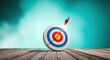 © abba - Arrow hitting the center of the target representing success and achievement