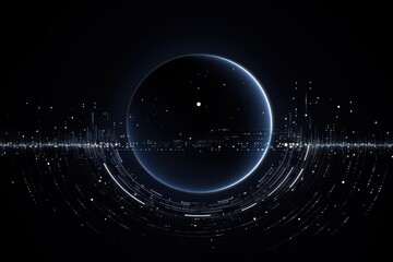 Wall Mural - technology moon futuristic astronomy abstract.