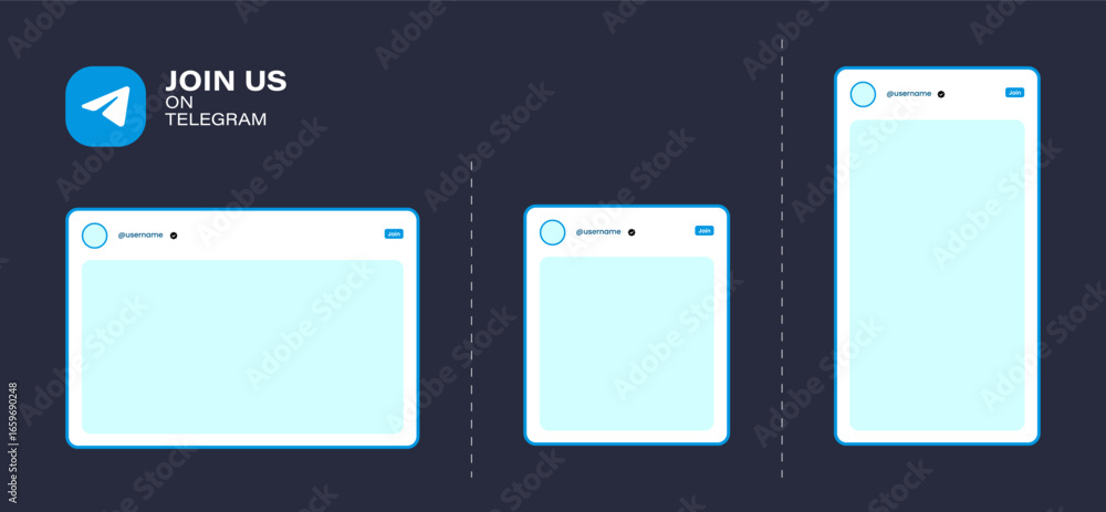 Стоковое векторное изображение «Telegram reels mockup template ...