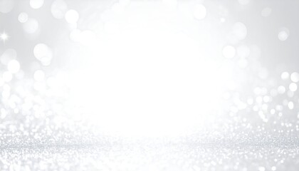 Silver glitter bokeh background