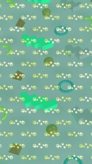Wall Mural - animation of rows of christmas pattern moving on green background