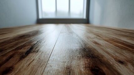 Wall Mural - Minimalist wooden floor in a bright open room