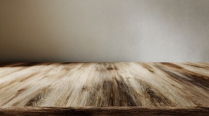 Wall Mural - Wooden surface in a minimal room