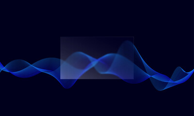 Wall Mural - Landing page in glassmorphism style.