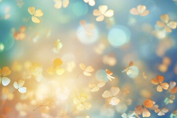 Clover pattern bokeh effect background backgrounds sunlight outdoors.