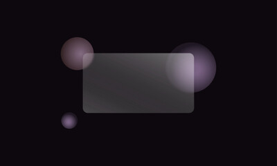 Wall Mural - Landing page in glassmorphism style.