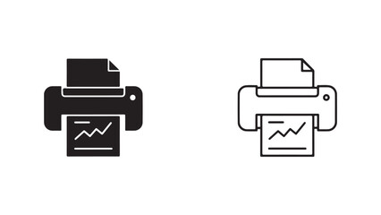 Printer icon with document and graph