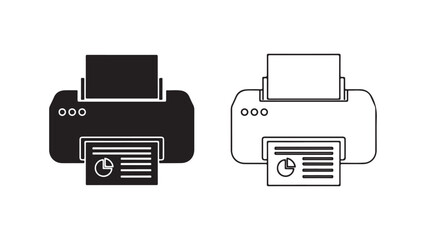 Printer icon with document and chart