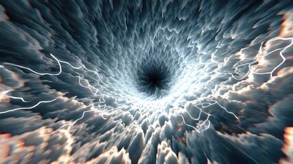 Wall Mural - Abstract cosmic black hole with swirling stars and nebula